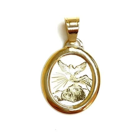 Oval Baptism (Made in Italy) Pendant 14K Yellow Gold