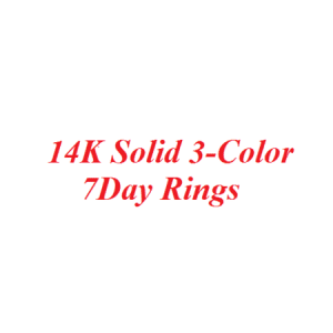 14K Solid 3-Color 7 Days Rings