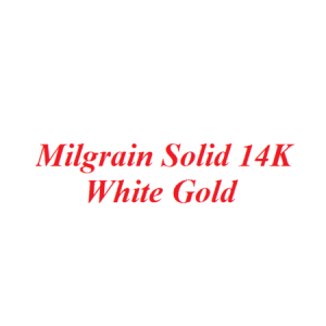 Milgrain Solid 14K White Gold